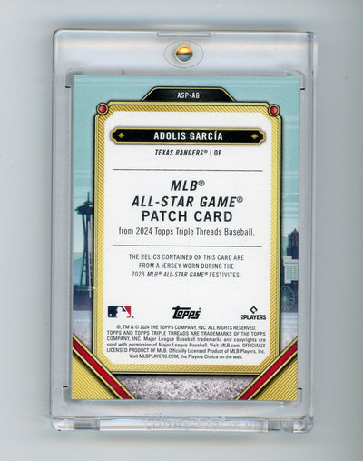 Adolis Garcia 2024 Topps Triple Threads All-Star Game event-used triple relic #'d 9/9