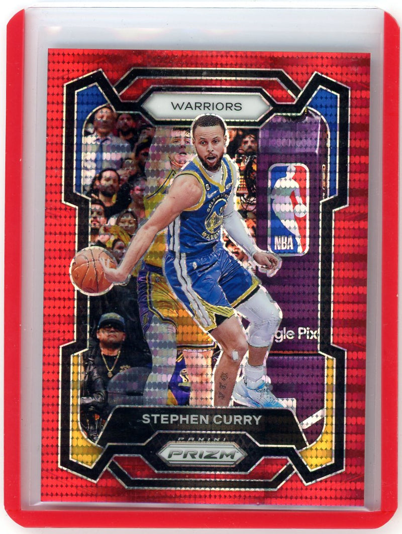 Steph Curry 2023-24 Panini Prizm red seismic prizm 