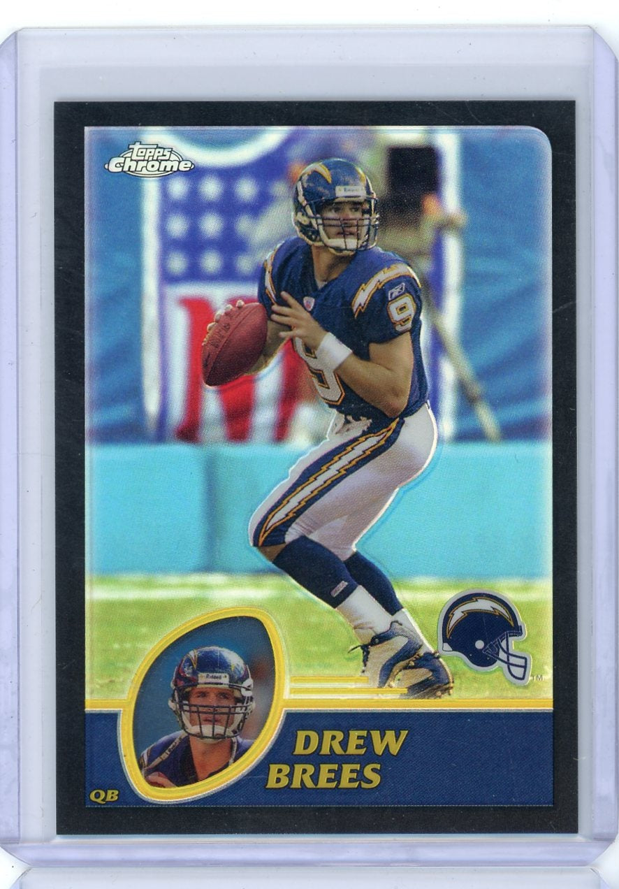 Drew Brees 2003 Topps Chrome refractor #'d 243/599