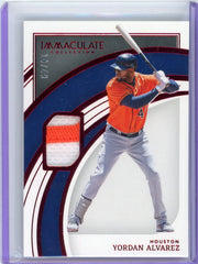 Yordan Alvarez 2022 Panini Immaculate jersey relic #'d 14/49