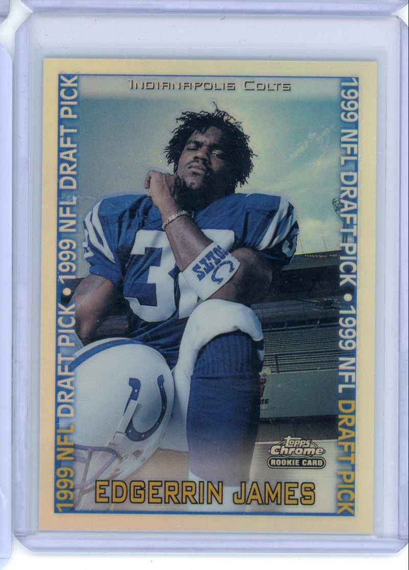 Edgerrin James 1999 Topps Chrome refractor rookie card