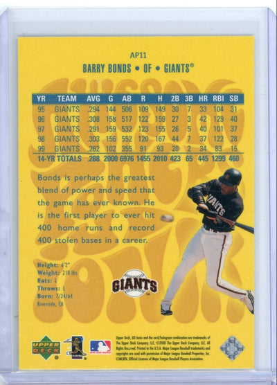 Barry Bonds 2000 Upper Deck Ionix Awesome Powers