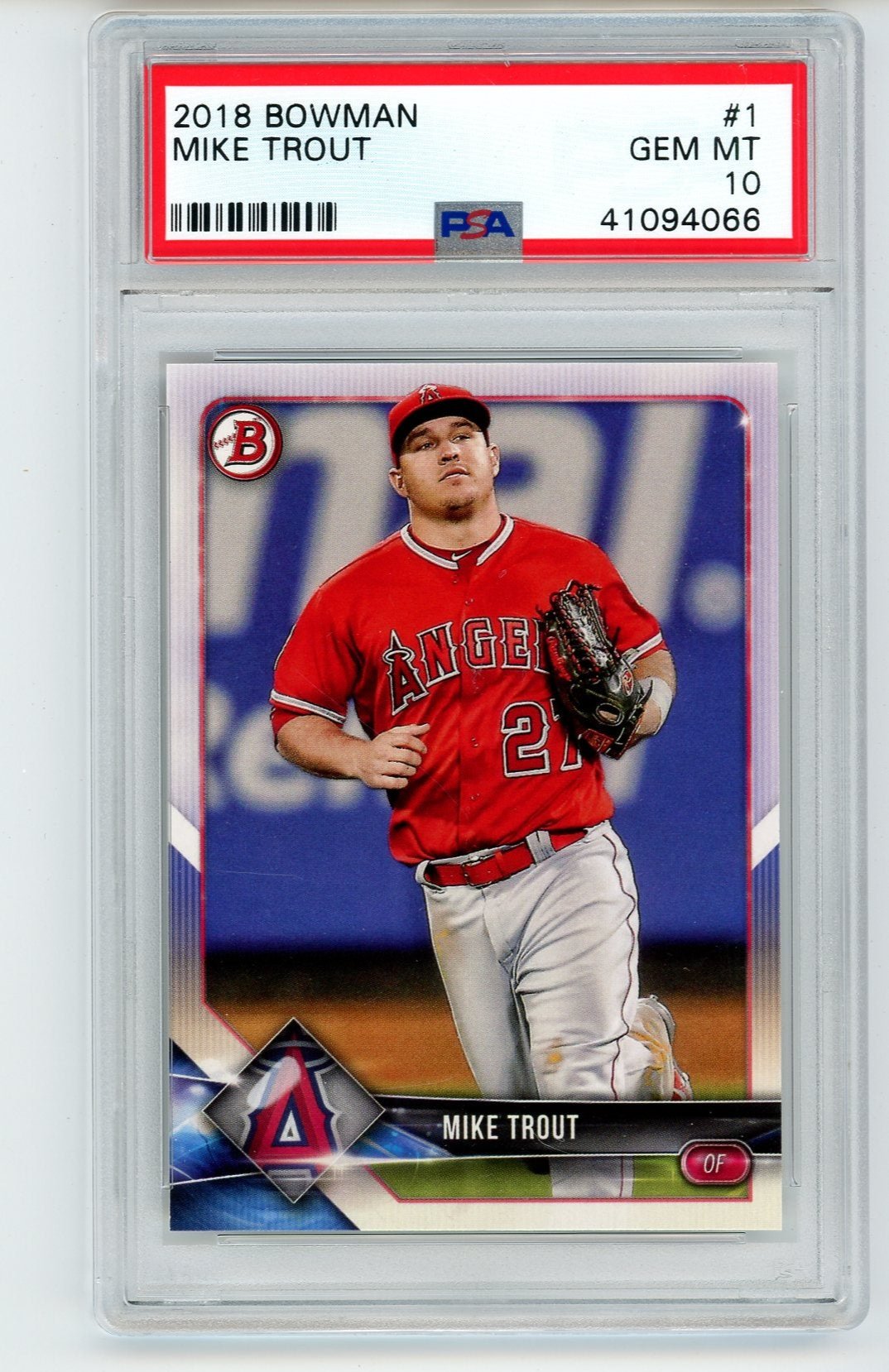 Mike Trout 2018 Bowman #1 PSA 10