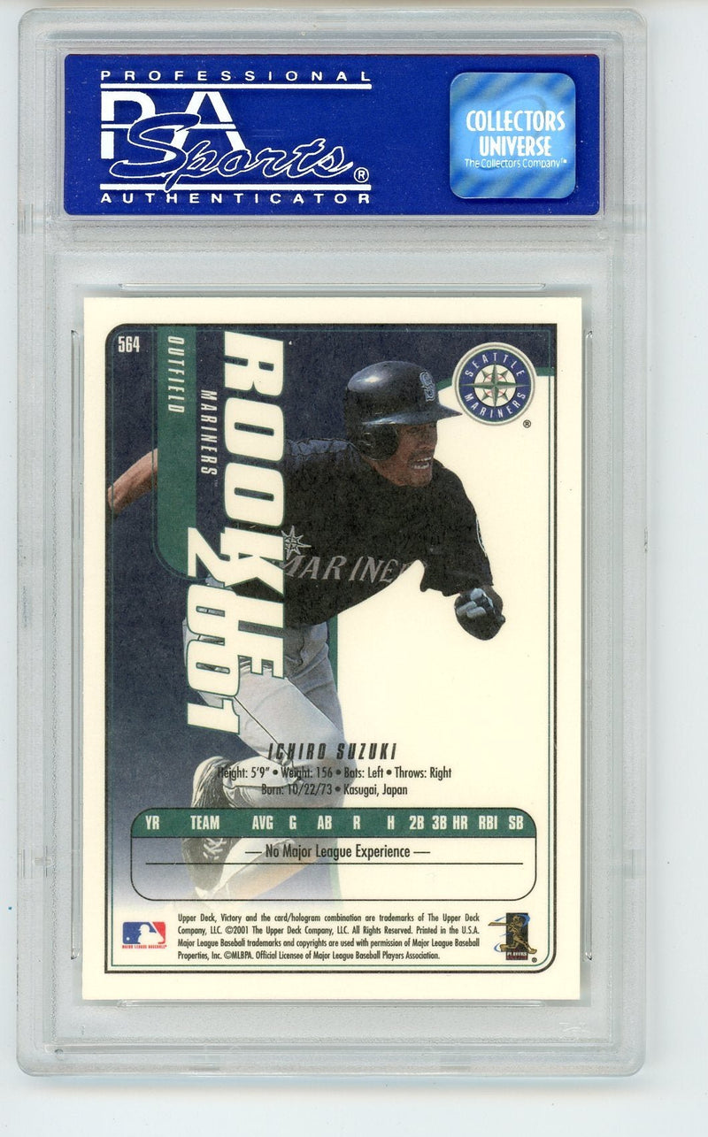 Ichiro Suzuki 2001 Upper Deck Victory rookie card PSA 10