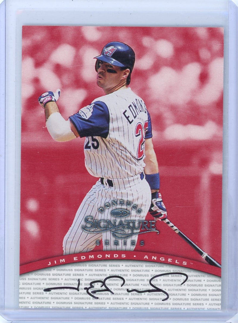 Jim Edmonds 1997 Donruss Signature Series autograph red