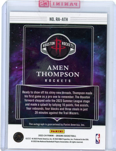 Amen Thompson 2023 Panini Origins Rookie Autographs #'d 23/99