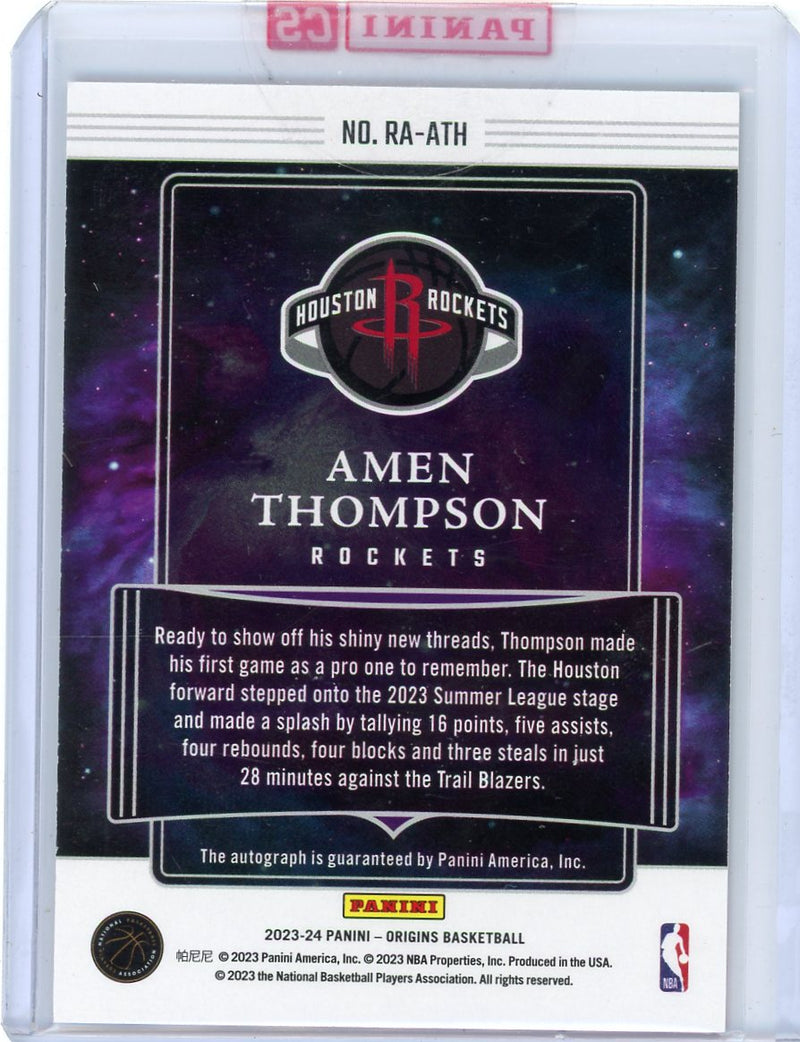 Amen Thompson 2023 Panini Origins Rookie Autographs 