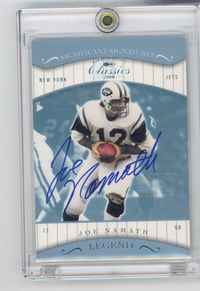 Joe Namath 2001 Donruss Classics Significant Signatures autograph