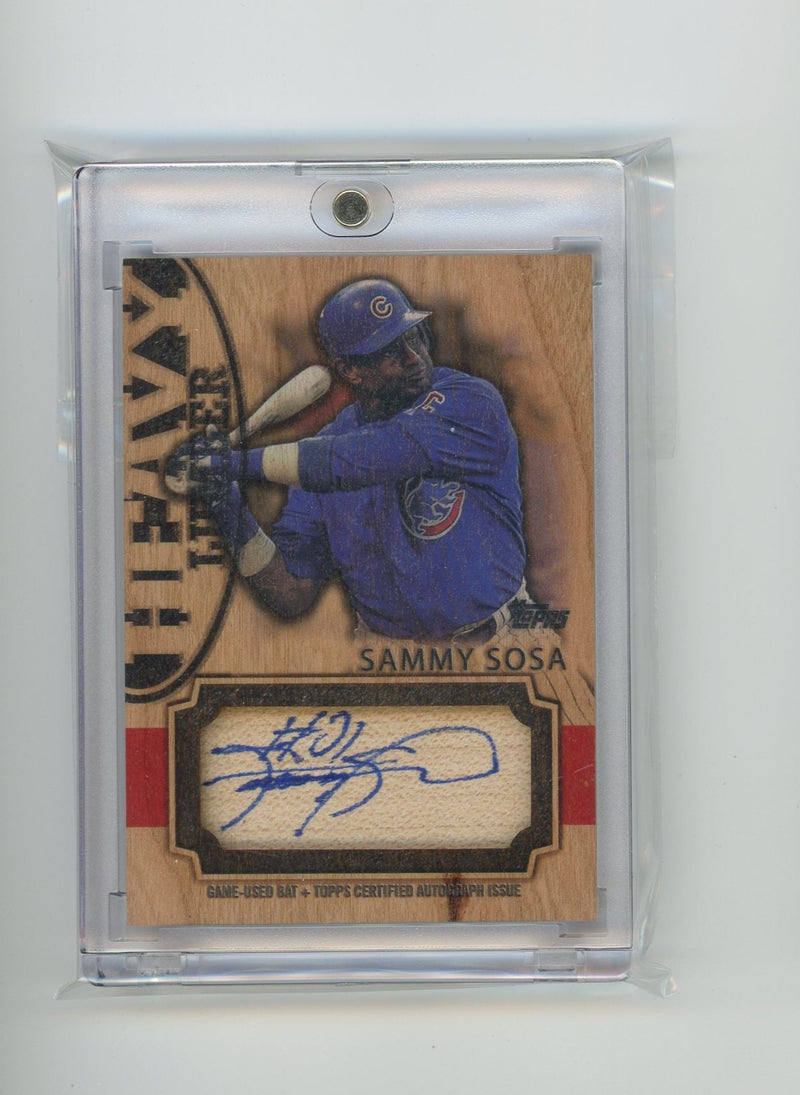 Sammy Sosa 2024 Topps Heavy Lumber game-used bat relic autograph 