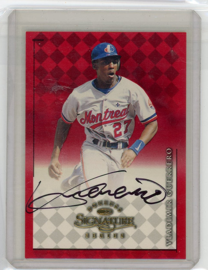 Vladimir Guerrero 1998 Donruss Signature Series autograph red