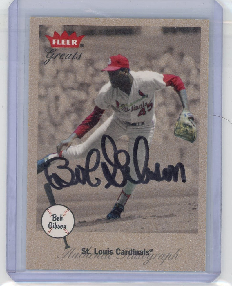 Bob Gibson 2001-02 Fleer Greats autograph