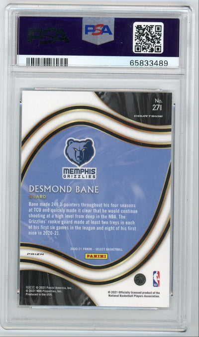 Desmond Bane 2020 Select Courtside Elephant Prizm RC PSA 9
