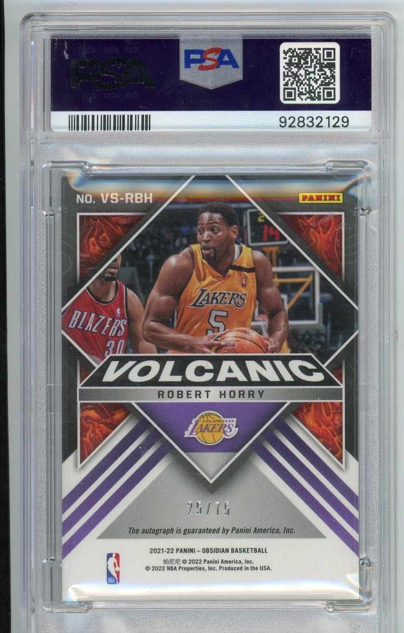 Robert Horry 2021 Obsidian Volcanic Signatures Purple Etch 