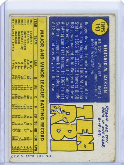 Reggie Jackson 1970 Topps #140