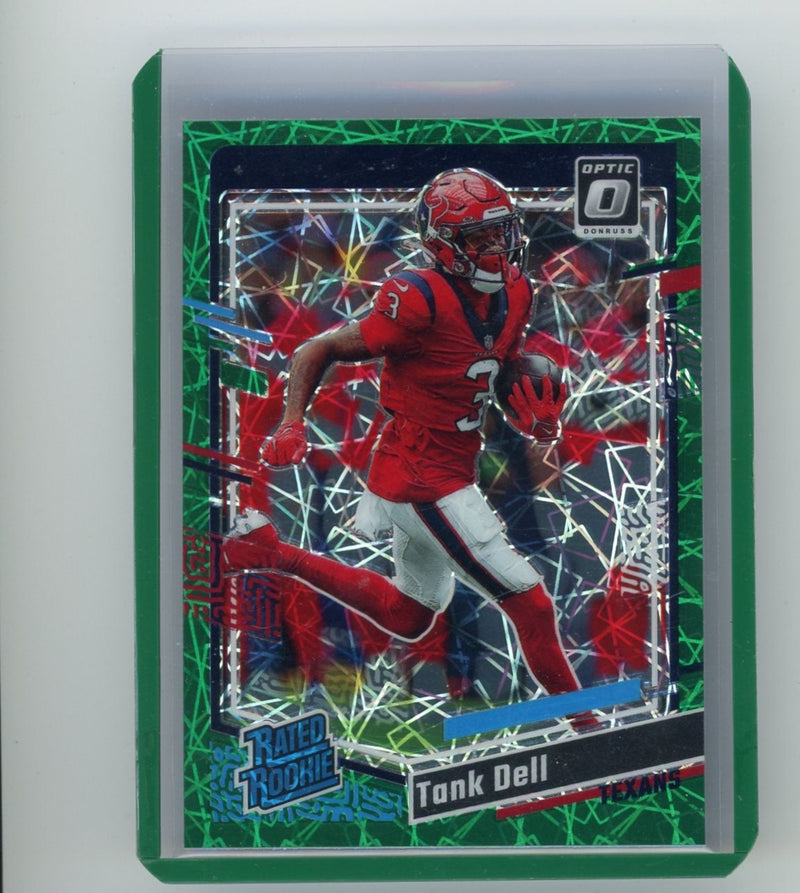 Tank Dell 2023 Panini Donruss Optic green velocity prizm rookie card