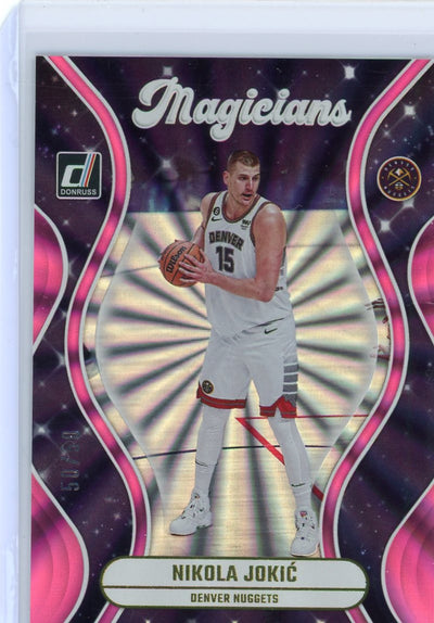 Nikola Jokic 2023 Panini Donruss Magicians Pink Laser #'d 50/50