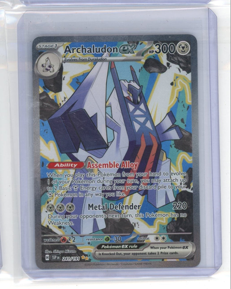 Archaludon ex 2024 Pokemon Surging Sparks Special Illustration rare holo 