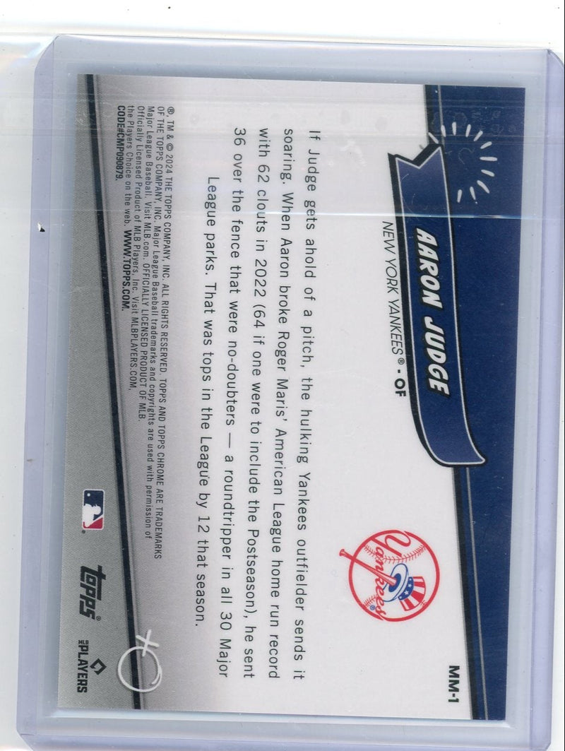 Aaron Judge 2024 Topps Chrome Major League Minis SSP