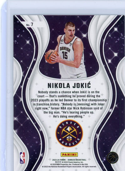 Nikola Jokic 2023 Panini Donruss Magicians Pink Laser #'d 50/50