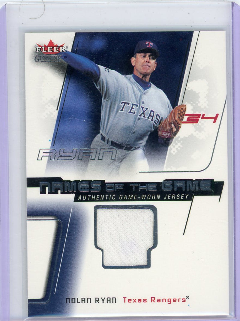 Nolan Ryan 2002 Fleer Genuine Names of the Game relic