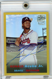 Ronald Acuna Jr. 2024 Topps Archives Gold Autograph #'d 04/50