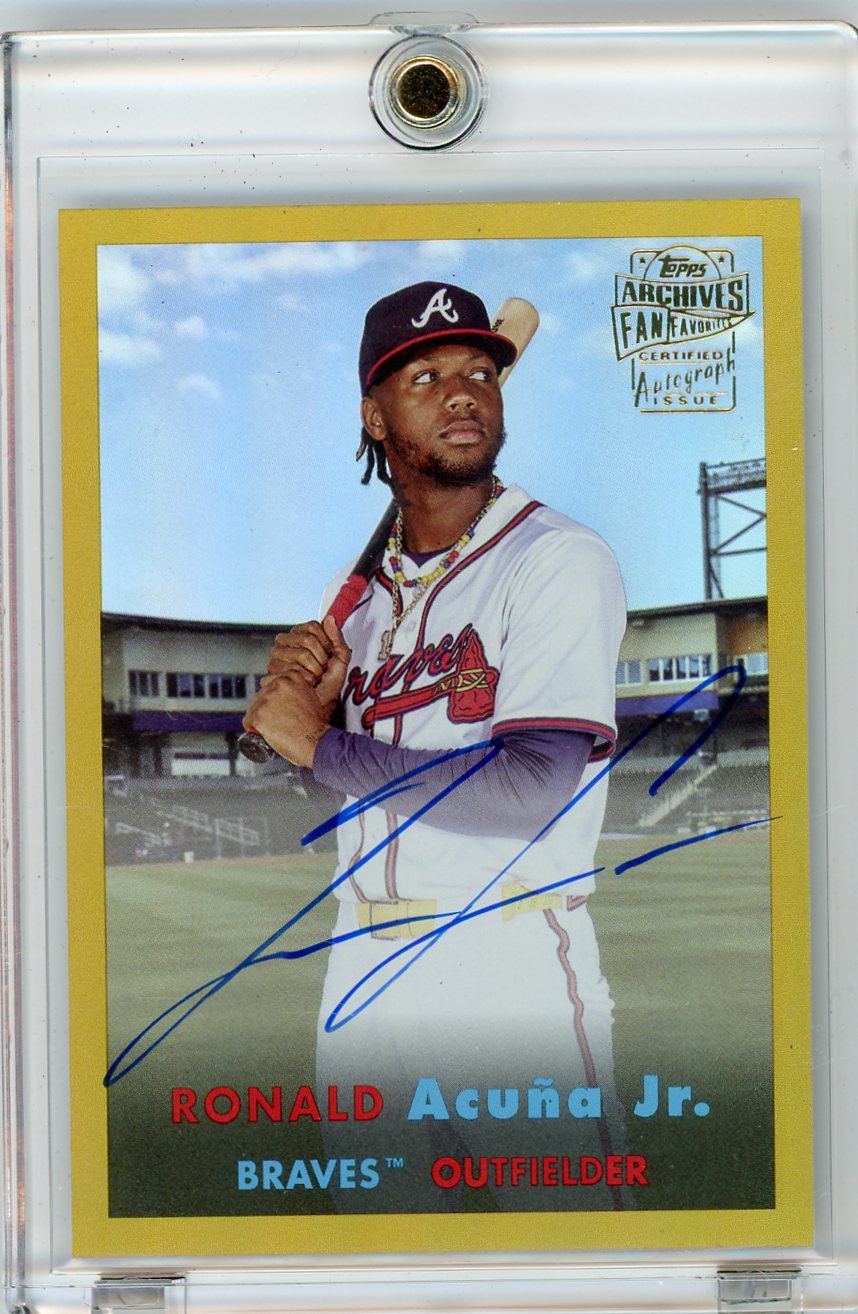 Ronald Acuna Jr. 2024 Topps Archives Gold Autograph #'d 04/50