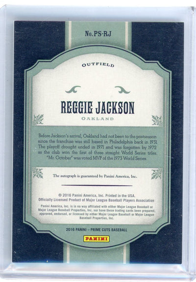 Reggie Jackson 2016 Panini Prime Cuts Prime Signatures #'d 03/10