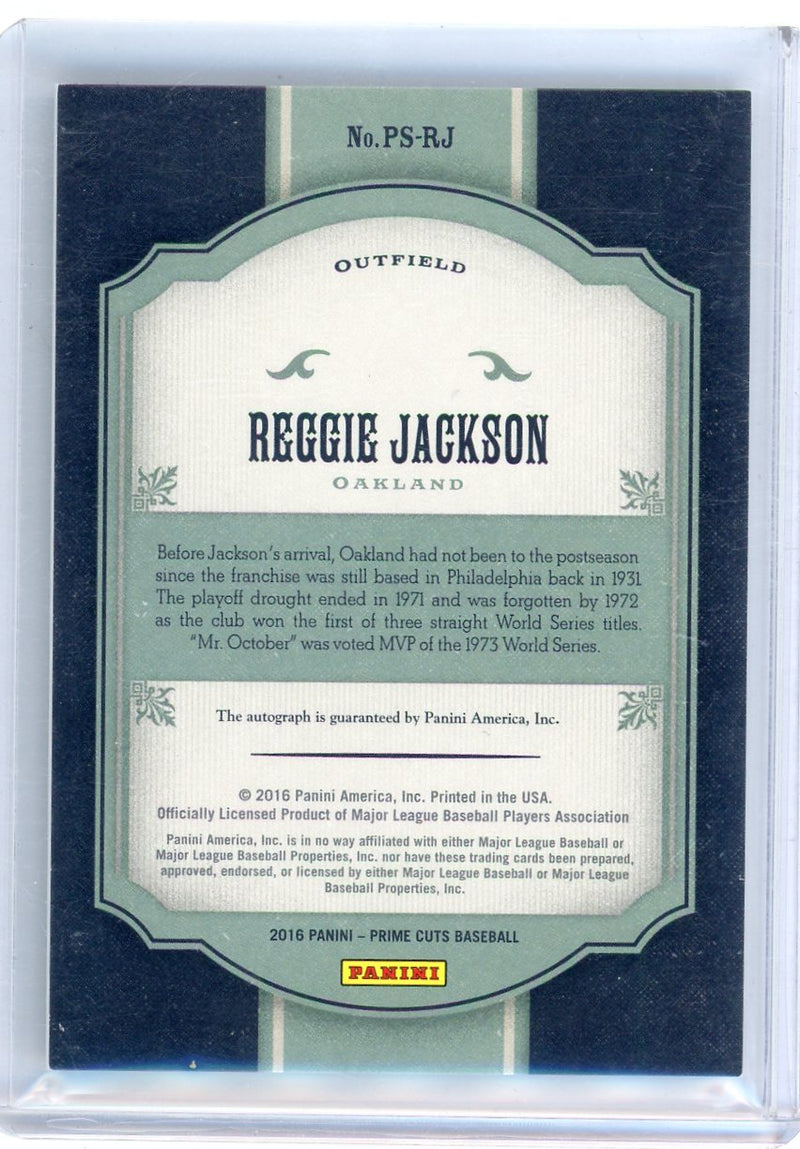 Reggie Jackson 2016 Panini Prime Cuts Prime Signatures 