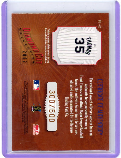 Frank Thomas 2002 Donruss Diamond Kings Diamond Cut game-used jersey relic #'d 300/500