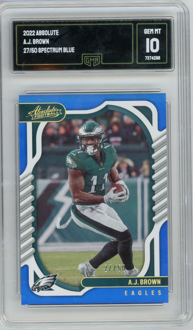 AJ Brown 2022 Panini Absolute spectra blue 