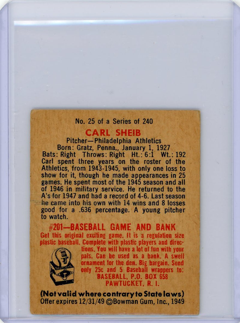 Carl Sheib 1949 Bowman 