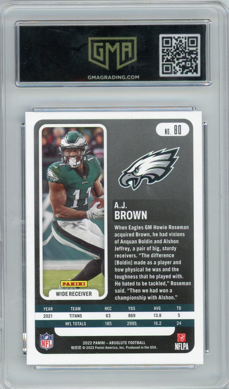 AJ Brown 2022 Panini Absolute spectra blue 