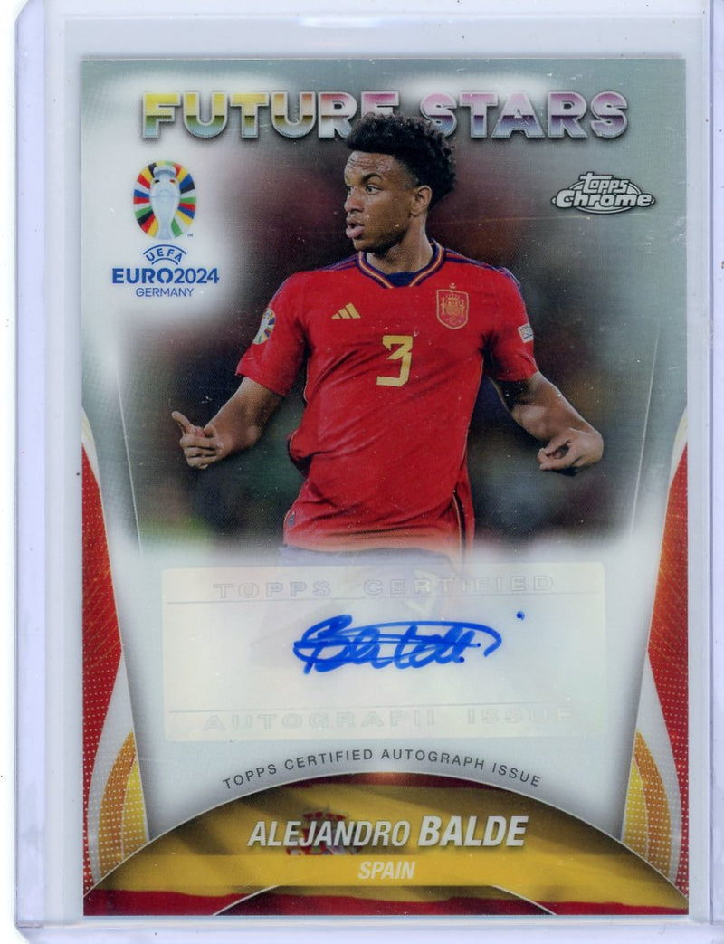 Alejandro Balde 2024 Topps Chrome Euro Future Stars autograph