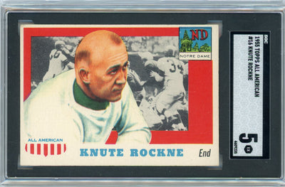 Knute Rockne 1955 Topps All American #16 SGC 5