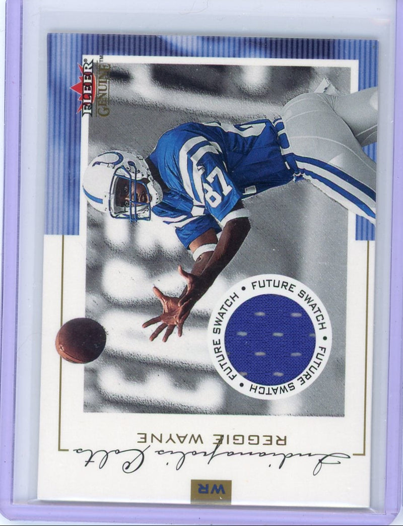 Reggie Wayne 2001 Fleer Genuine Future Watch Future Swatch relic 
