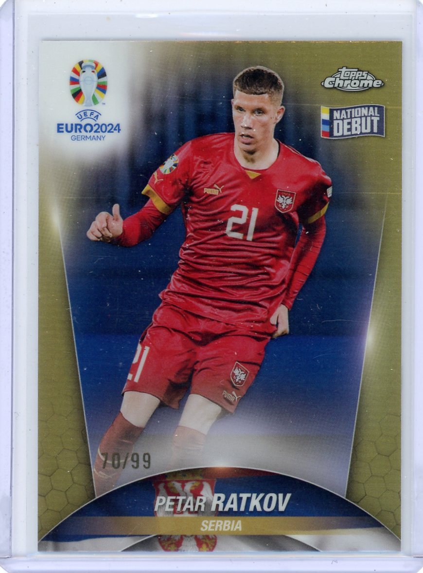 Petar Ratkov 2024 Topps Chrome Euro National Debut Color Match ref. #'d 70/99