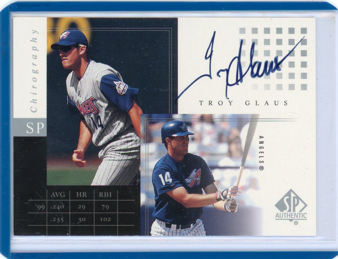 Troy Glaus 2000 Upper Deck SP Chirography on-card autograph