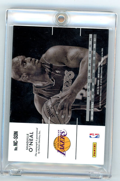 Shaquille O'Neal 2015-16 Panini Noir Gold Ink Autograph #'d 04/25