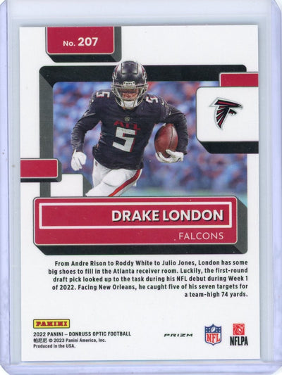 Drake London 2022 Panini Donruss Optic Fire Emoji Rookie