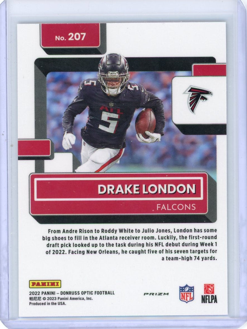 Drake London 2022 Panini Donruss Optic Fire Emoji Rookie
