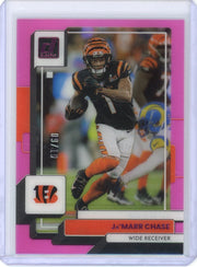Ja'Marr Chase 2022 Panini Donruss Clearly Pink #'d 09/10