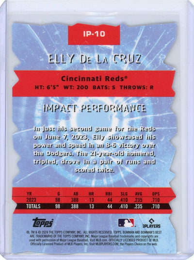 Elly De La Cruz 2024 Bowman's Best Impact Players die-cut mini diamond ref. rookie card