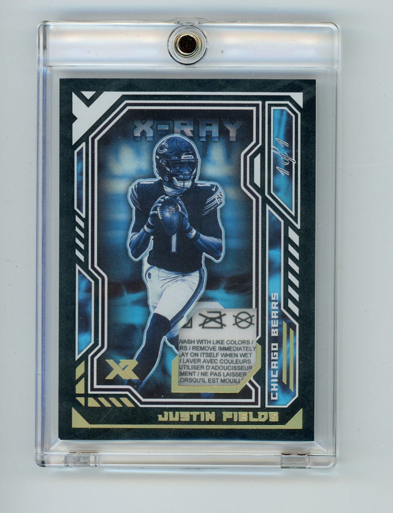 Justin Fields 2021 Panini XR X-Ray Laundry Tag relic black 