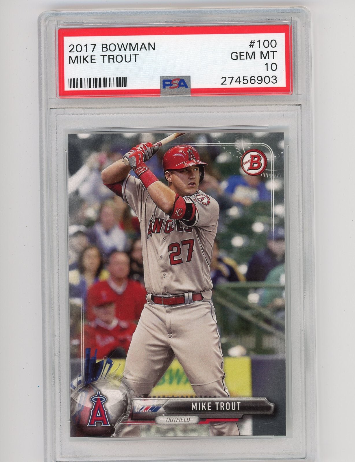 Mike Trout 2017 Bowman #100 PSA 10