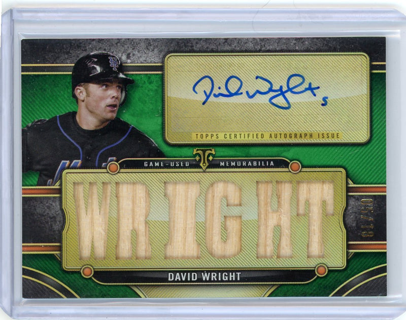 David Wright 2024 Topps Triple Threads autograph bat relic 