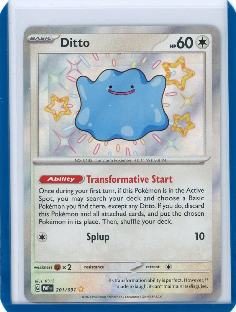 Ditto Pokémon Paldean Fates Baby Shiny 