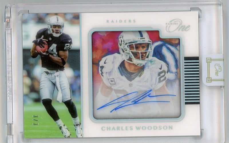 Charles Woodson 2019 Panini One Platinum Autograph 