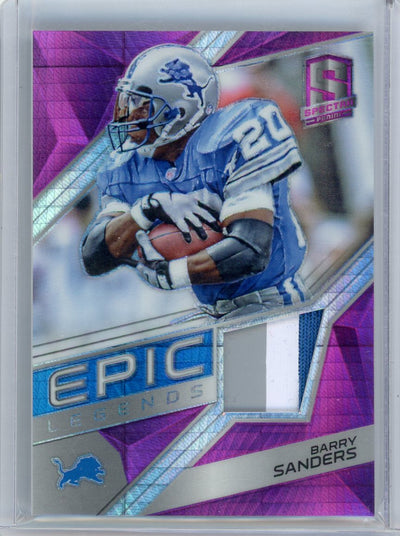 Barry Sanders 2018 Spectra Epic Legends Materials Pink #'d 03/15