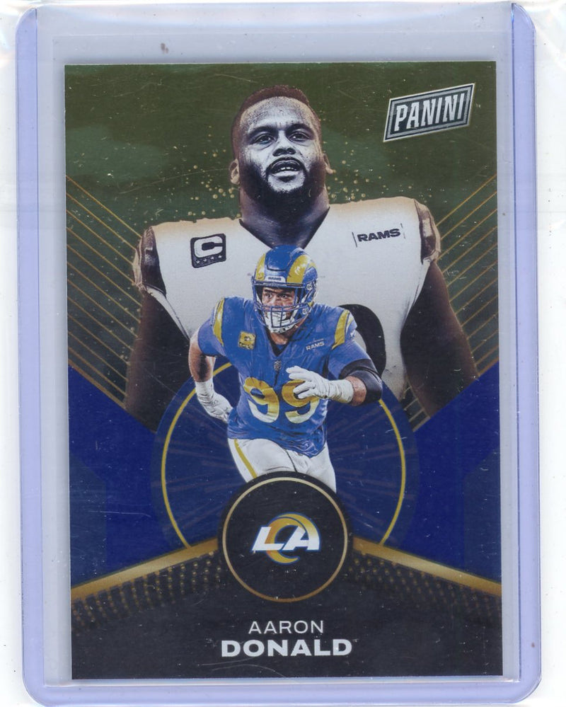 Aaron Donald 2024 Panini Player of the Day blue foil 