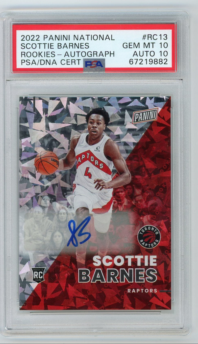 Scottie Barnes 2022 Panini National Rookies Autograph 